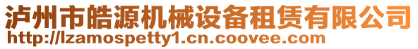 瀘州市皓源機(jī)械設(shè)備租賃有限公司