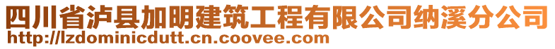 四川省瀘縣加明建筑工程有限公司納溪分公司