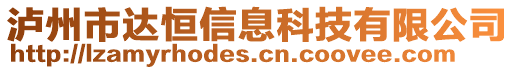 瀘州市達(dá)恒信息科技有限公司