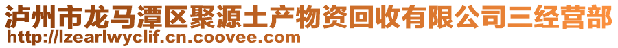 瀘州市龍馬潭區(qū)聚源土產物資回收有限公司三經營部