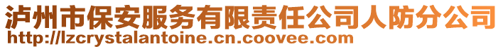 瀘州市保安服務(wù)有限責(zé)任公司人防分公司