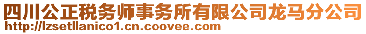 四川公正稅務(wù)師事務(wù)所有限公司龍馬分公司