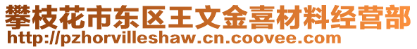 攀枝花市東區王文金喜材料經營部