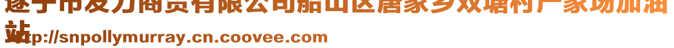 遂寧市發(fā)力商貿(mào)有限公司船山區(qū)唐家鄉(xiāng)雙塘村嚴(yán)家場(chǎng)加油
站