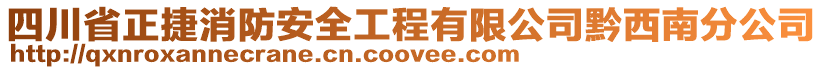 四川省正捷消防安全工程有限公司黔西南分公司