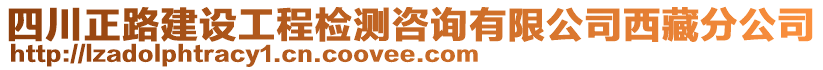 四川正路建設(shè)工程檢測咨詢有限公司西藏分公司