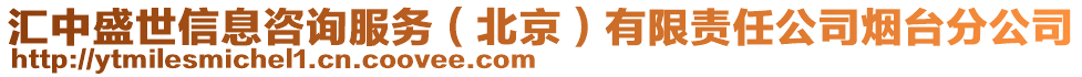 匯中盛世信息咨詢服務(wù)（北京）有限責(zé)任公司煙臺(tái)分公司