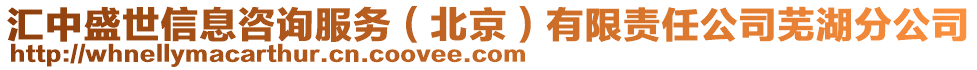 匯中盛世信息咨詢服務(wù)(北京)有限責(zé)任公司蕪湖分公司