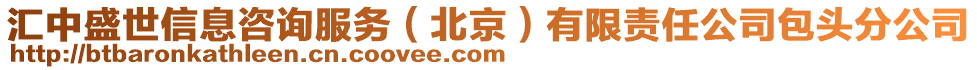 匯中盛世信息咨詢服務（北京）有限責任公司包頭分公司