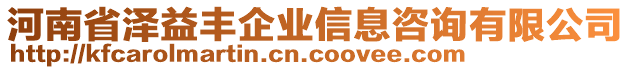 河南省澤益豐企業(yè)信息咨詢有限公司