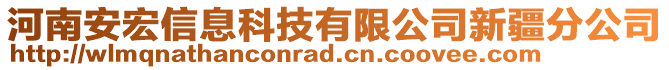 河南安宏信息科技有限公司新疆分公司