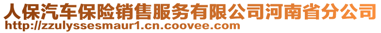 人保汽車保險銷售服務(wù)有限公司河南省分公司