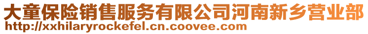 大童保險銷售服務(wù)有限公司河南新鄉(xiāng)營業(yè)部