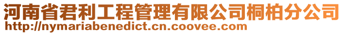 河南省君利工程管理有限公司桐柏分公司