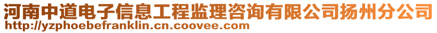 河南中道電子信息工程監(jiān)理咨詢有限公司揚(yáng)州分公司