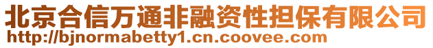 北京合信萬通非融資性擔(dān)保有限公司