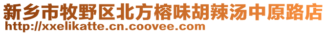 新鄉市牧野區北方榕味胡辣湯中原路店