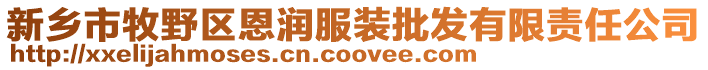 新鄉市牧野區恩潤服裝批發有限責任公司