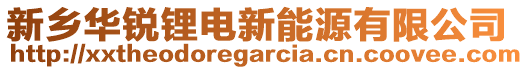 新鄉(xiāng)華銳鋰電新能源有限公司