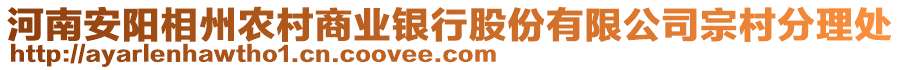 河南安陽相州農(nóng)村商業(yè)銀行股份有限公司宗村分理處