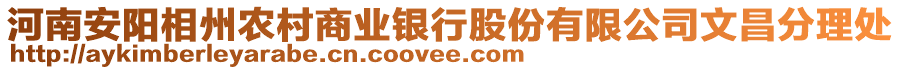 河南安陽相州農村商業(yè)銀行股份有限公司文昌分理處