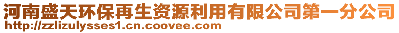 河南盛天環(huán)保再生資源利用有限公司第一分公司