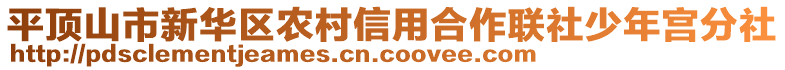 平頂山市新華區(qū)農(nóng)村信用合作聯(lián)社少年宮分社