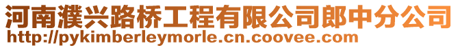 河南濮興路橋工程有限公司郎中分公司