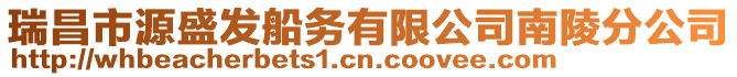 瑞昌市源盛發船務有限公司南陵分公司