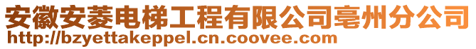 安徽安菱電梯工程有限公司亳州分公司