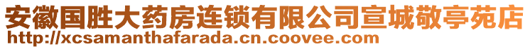 安徽國(guó)勝大藥房連鎖有限公司宣城敬亭苑店