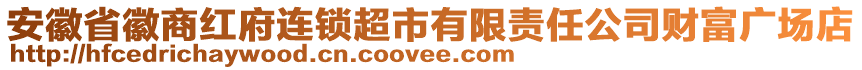 安徽省徽商紅府連鎖超市有限責(zé)任公司財(cái)富廣場店