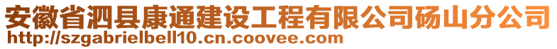 安徽省泗縣康通建設工程有限公司碭山分公司