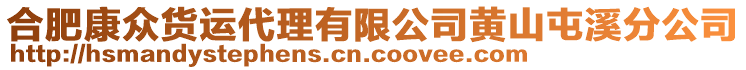 合肥康眾貨運代理有限公司黃山屯溪分公司