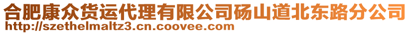 合肥康眾貨運(yùn)代理有限公司碭山道北東路分公司