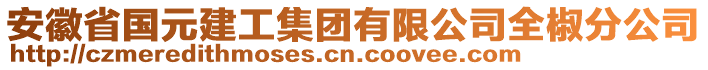 安徽省國元建工集團(tuán)有限公司全椒分公司