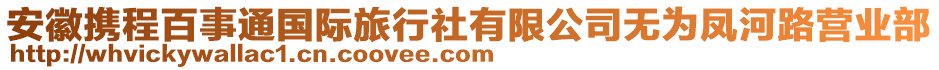 安徽攜程百事通國際旅行社有限公司無為鳳河路營業(yè)部