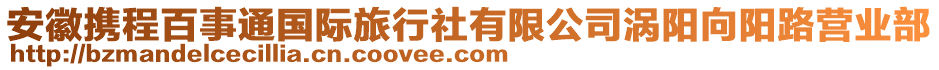 安徽攜程百事通國(guó)際旅行社有限公司渦陽(yáng)向陽(yáng)路營(yíng)業(yè)部