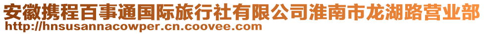 安徽攜程百事通國際旅行社有限公司淮南市龍湖路營業(yè)部