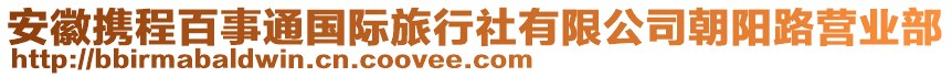 安徽攜程百事通國際旅行社有限公司朝陽路營業部