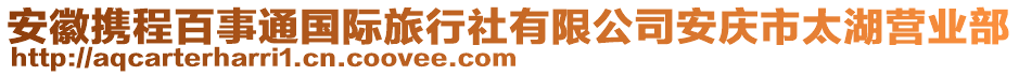 安徽攜程百事通國(guó)際旅行社有限公司安慶市太湖營(yíng)業(yè)部