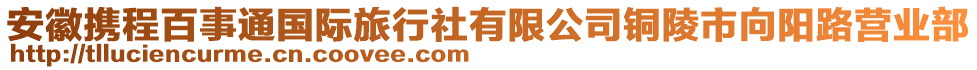 安徽攜程百事通國(guó)際旅行社有限公司銅陵市向陽(yáng)路營(yíng)業(yè)部