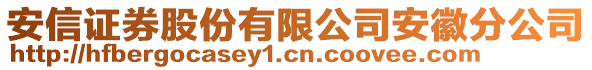 安信證券股份有限公司安徽分公司