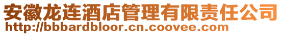 安徽龍連酒店管理有限責(zé)任公司