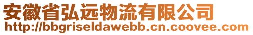 安徽省弘遠(yuǎn)物流有限公司