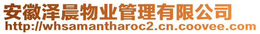 安徽澤晨物業管理有限公司