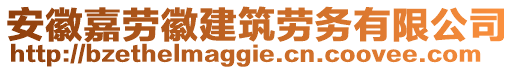 安徽嘉勞徽建筑勞務有限公司