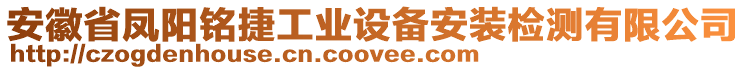 安徽省鳳陽銘捷工業(yè)設備安裝檢測有限公司