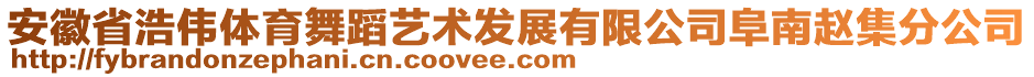 安徽省浩偉體育舞蹈藝術(shù)發(fā)展有限公司阜南趙集分公司