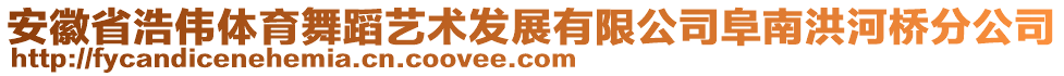 安徽省浩偉體育舞蹈藝術(shù)發(fā)展有限公司阜南洪河橋分公司